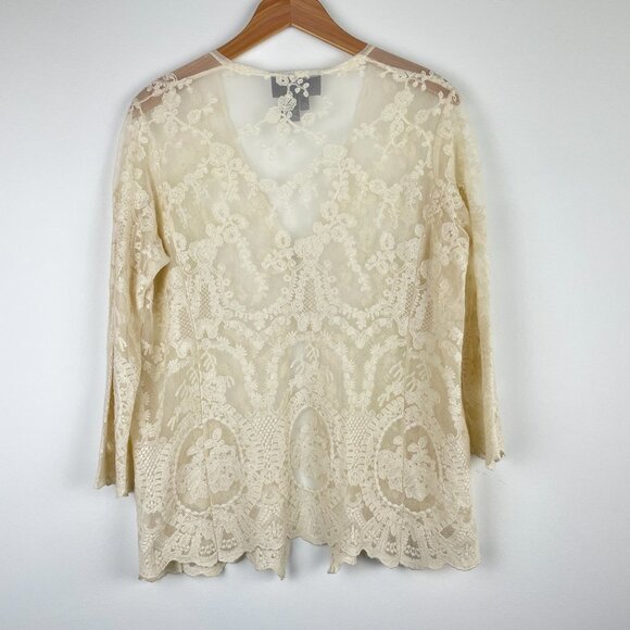 Anthony Original Cream Lace Top with Clasp - Size S - Picture 5 of 6